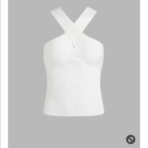 Cider Knit Criss Cross Neck Tank Top